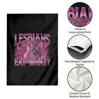 Funny Monkey Meme Lesbians Eat What Garden Flag LGBTQ Pride Gift