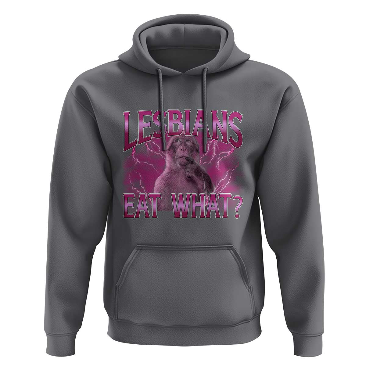 Funny Monkey Meme Lesbians Eat What Hoodie LGBTQ Pride Gift