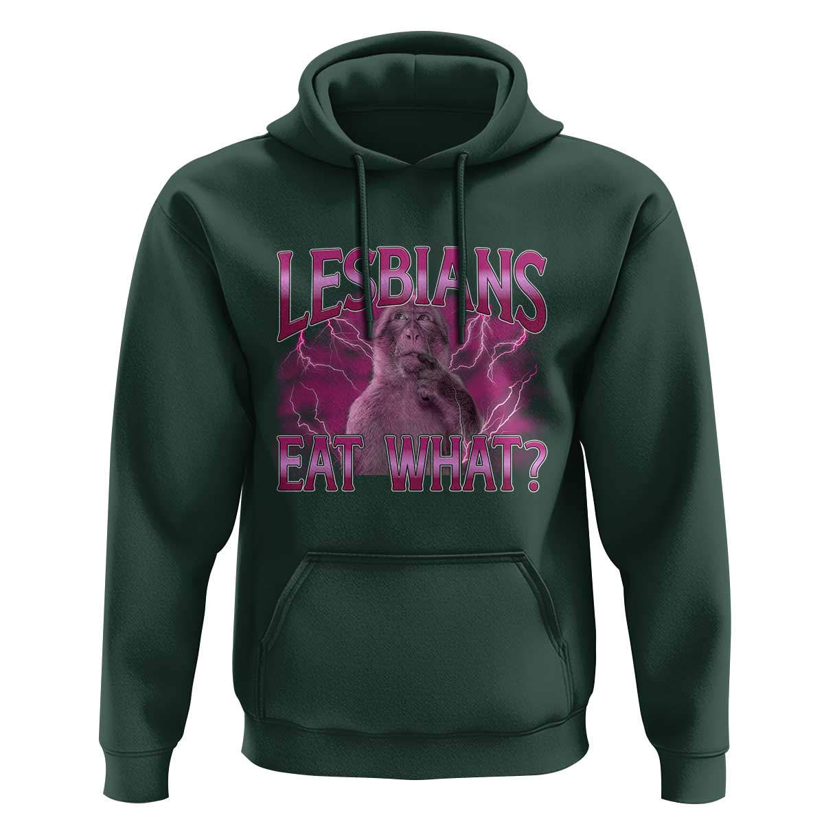 Funny Monkey Meme Lesbians Eat What Hoodie LGBTQ Pride Gift