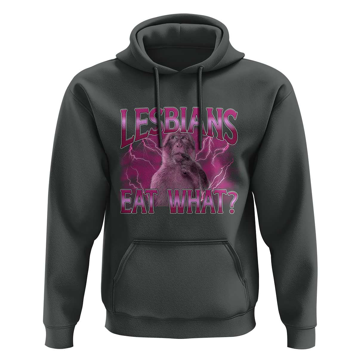 Funny Monkey Meme Lesbians Eat What Hoodie LGBTQ Pride Gift