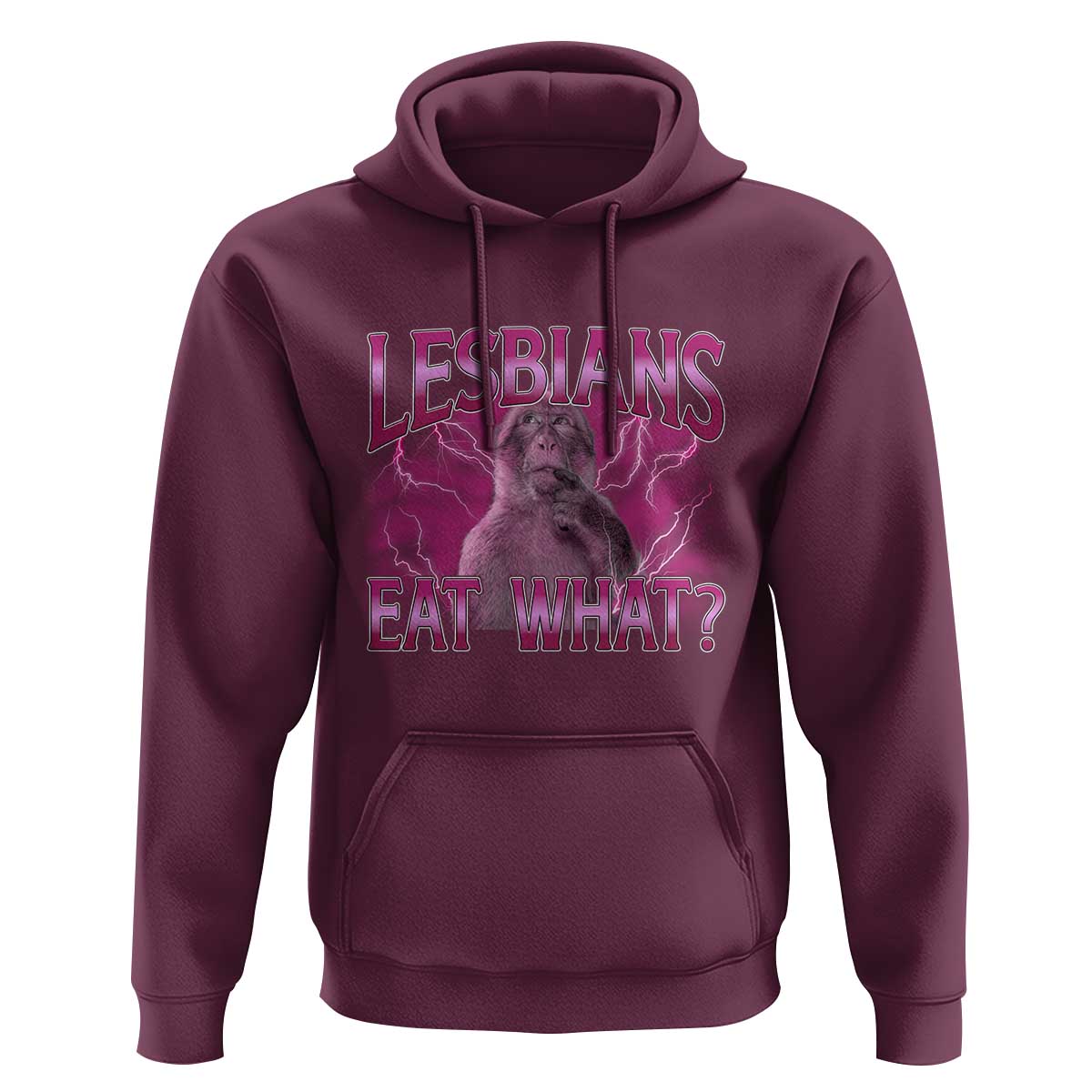 Funny Monkey Meme Lesbians Eat What Hoodie LGBTQ Pride Gift