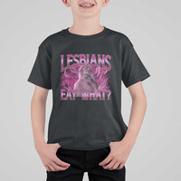 Funny Monkey Meme Lesbians Eat What T Shirt For Kid LGBTQ Pride Gift
