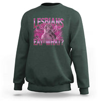 Funny Monkey Meme Lesbians Eat What Sweatshirt LGBTQ Pride Gift