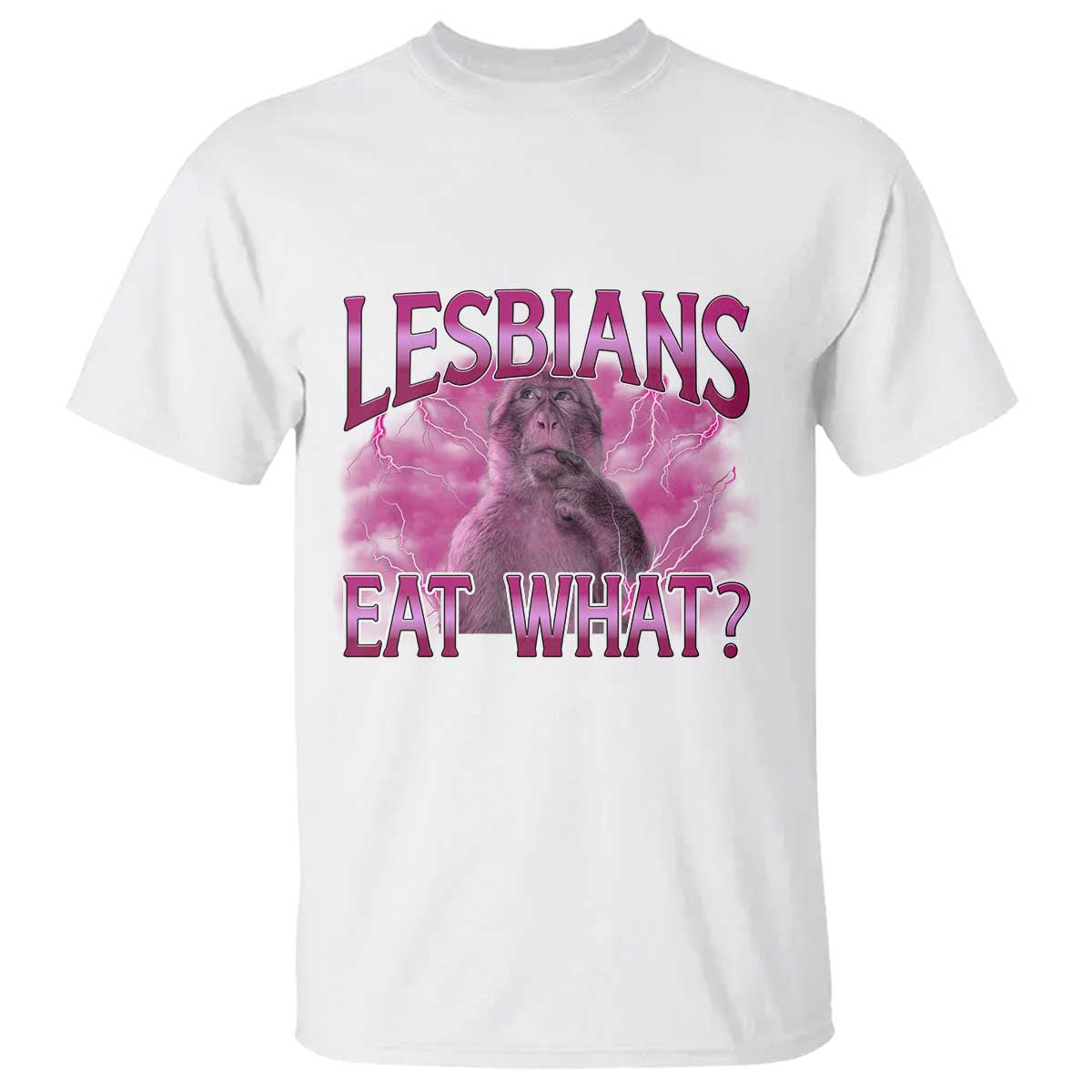 Funny Monkey Meme Lesbians Eat What T Shirt LGBTQ Pride Gift