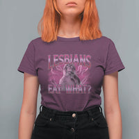 Funny Monkey Meme Lesbians Eat What T Shirt For Women LGBTQ Pride Gift