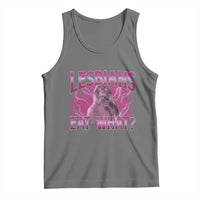 Funny Monkey Meme Lesbians Eat What Tank Top LGBTQ Pride Gift