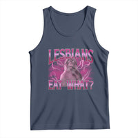 Funny Monkey Meme Lesbians Eat What Tank Top LGBTQ Pride Gift