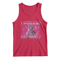 Funny Monkey Meme Lesbians Eat What Tank Top LGBTQ Pride Gift