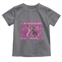 Funny Monkey Meme Lesbians Eat What Toddler T Shirt LGBTQ Pride Gift