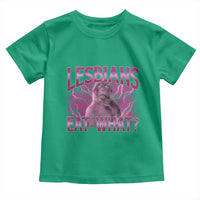 Funny Monkey Meme Lesbians Eat What Toddler T Shirt LGBTQ Pride Gift