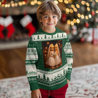 Funny Lesbian Pride Tung Tung Sahur Engagement Gift Ugly Christmas Sweater