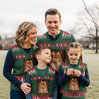 Funny Lesbian Pride Tung Tung Sahur Engagement Gift V-Neck Knit Sweater Vest