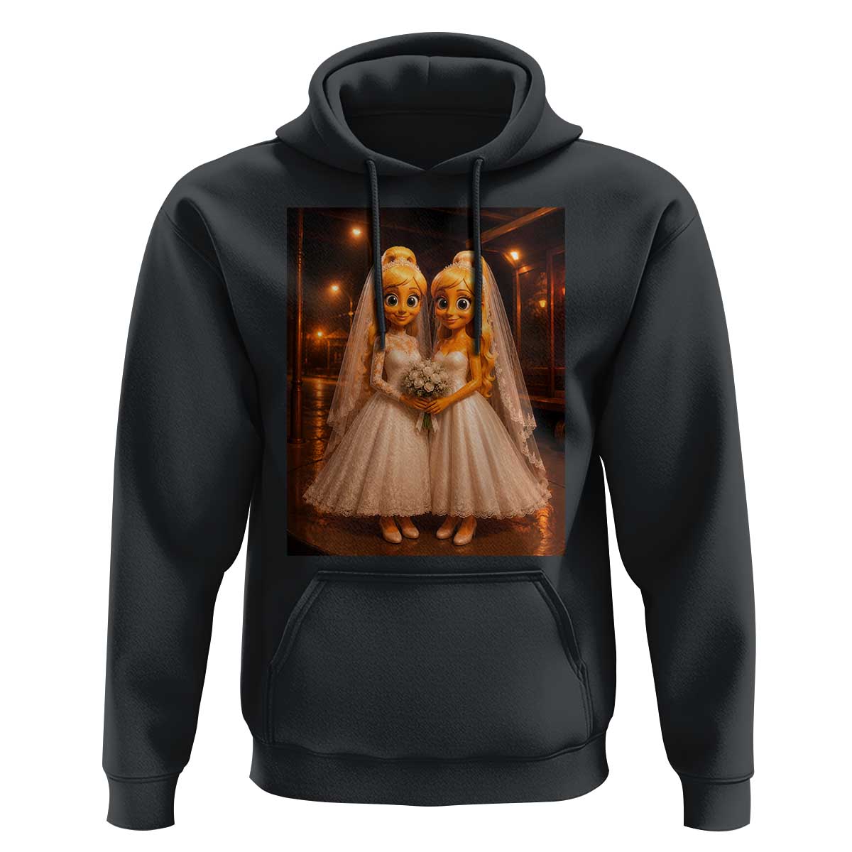 Funny Lesbian Pride Tung Tung Sahur Engagement Gift Hoodie