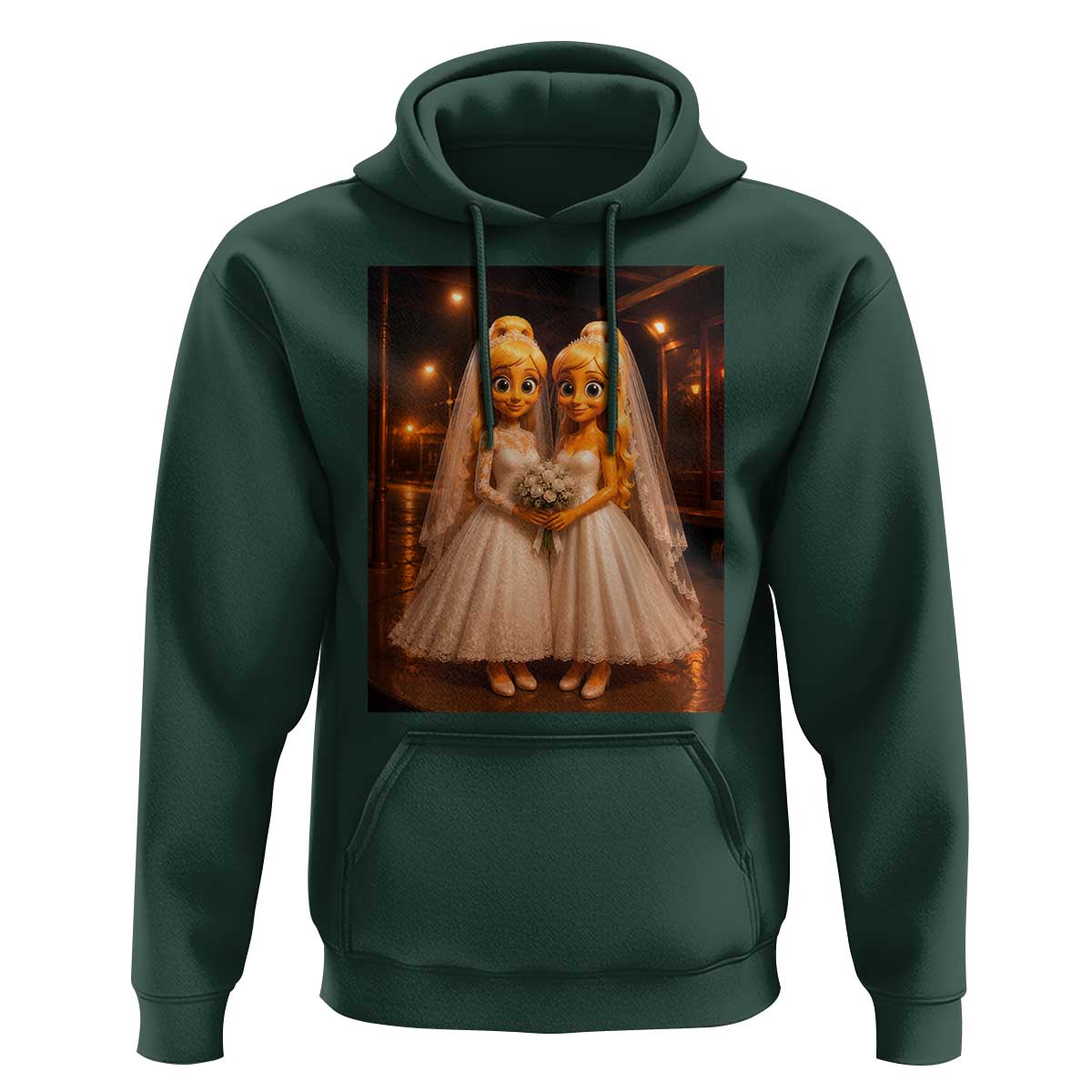 Funny Lesbian Pride Tung Tung Sahur Engagement Gift Hoodie