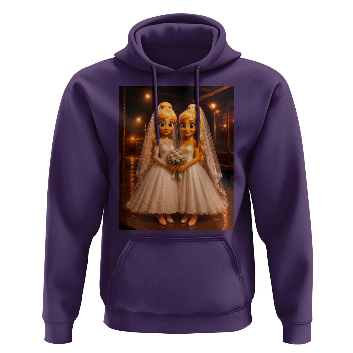 Funny Lesbian Pride Tung Tung Sahur Engagement Gift Hoodie