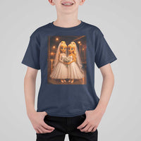 Funny Lesbian Pride Tung Tung Sahur Engagement Gift T Shirt For Kid