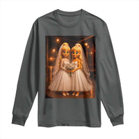 Funny Lesbian Pride Tung Tung Sahur Engagement Gift Long Sleeve Shirt