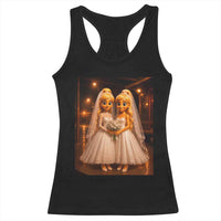 Funny Lesbian Pride Tung Tung Sahur Engagement Gift Racerback Tank Top