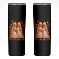Funny Lesbian Pride Tung Tung Sahur Engagement Gift Skinny Tumbler