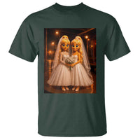 Funny Lesbian Pride Tung Tung Sahur Engagement Gift T Shirt