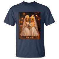 Funny Lesbian Pride Tung Tung Sahur Engagement Gift T Shirt