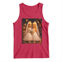 Funny Lesbian Pride Tung Tung Sahur Engagement Gift Tank Top