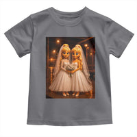 Funny Lesbian Pride Tung Tung Sahur Engagement Gift Toddler T Shirt