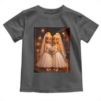 Funny Lesbian Pride Tung Tung Sahur Engagement Gift Toddler T Shirt
