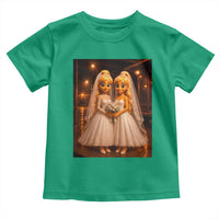 Funny Lesbian Pride Tung Tung Sahur Engagement Gift Toddler T Shirt