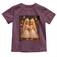 Funny Lesbian Pride Tung Tung Sahur Engagement Gift Toddler T Shirt