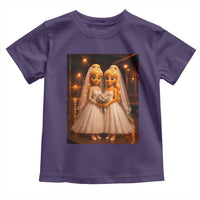 Funny Lesbian Pride Tung Tung Sahur Engagement Gift Toddler T Shirt