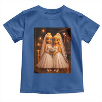Funny Lesbian Pride Tung Tung Sahur Engagement Gift Toddler T Shirt