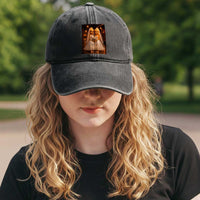 Funny Lesbian Pride Tung Tung Sahur Engagement Gift Washed Cotton Baseball Cap