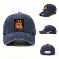 Funny Lesbian Pride Tung Tung Sahur Engagement Gift Washed Cotton Baseball Cap
