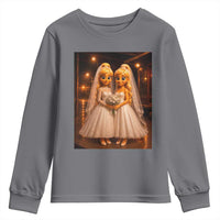 Funny Lesbian Pride Tung Tung Sahur Engagement Gift Youth Sweatshirt