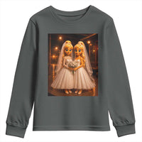 Funny Lesbian Pride Tung Tung Sahur Engagement Gift Youth Sweatshirt
