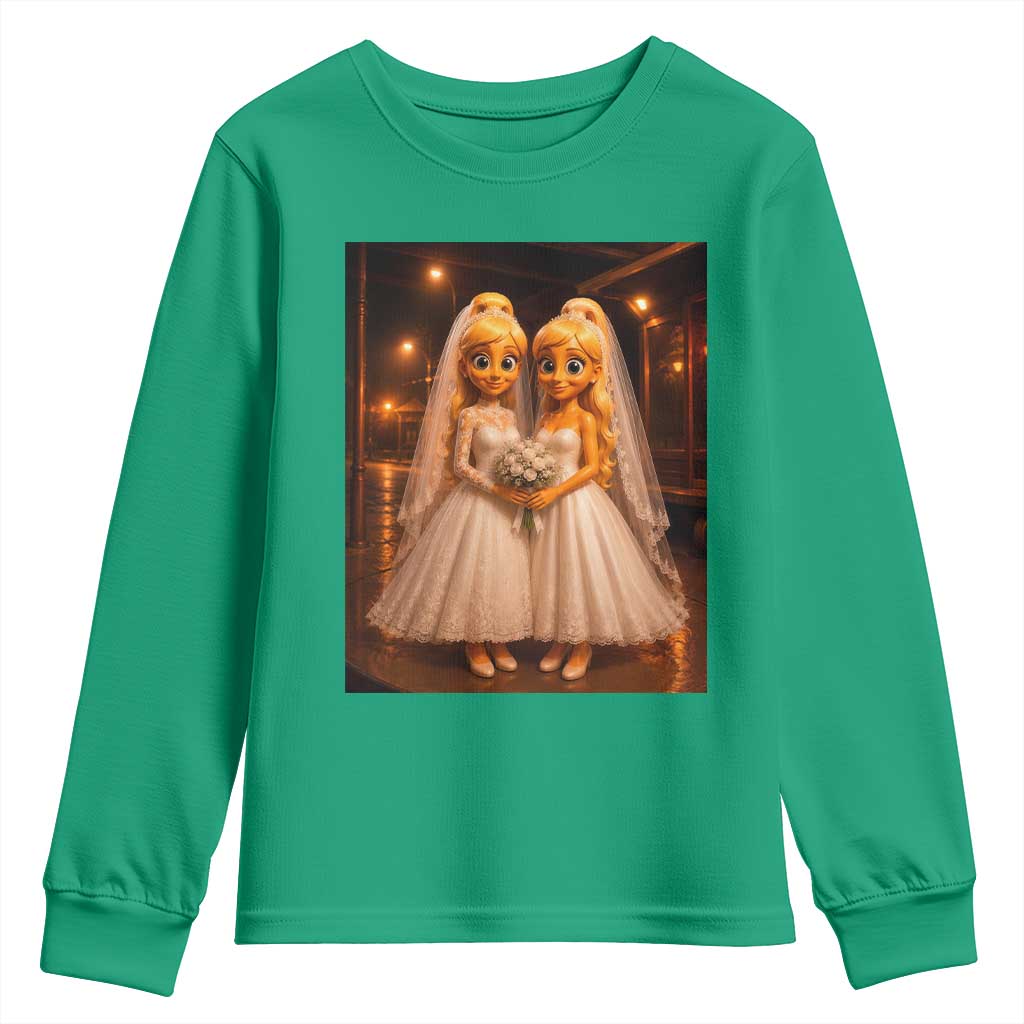 Funny Lesbian Pride Tung Tung Sahur Engagement Gift Youth Sweatshirt