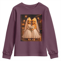 Funny Lesbian Pride Tung Tung Sahur Engagement Gift Youth Sweatshirt