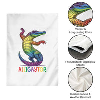 Alligaytor LGBTQ Pride Graphic Garden Flag Queer Reptile Lovers