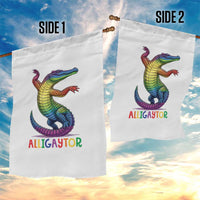 Alligaytor LGBTQ Pride Graphic Garden Flag Queer Reptile Lovers