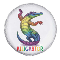 Alligaytor LGBTQ Pride Graphic Spare Tire Cover Queer Reptile Lovers