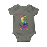 Alligaytor LGBTQ Pride Graphic Baby Onesie Queer Reptile Lovers