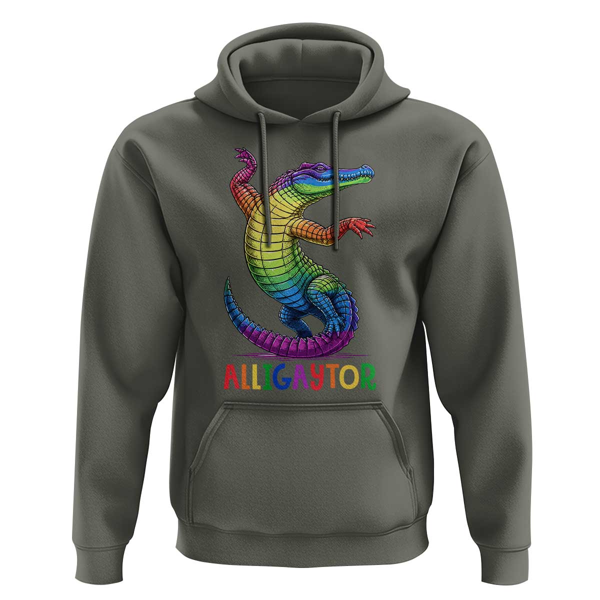 Alligaytor LGBTQ Pride Graphic Hoodie Queer Reptile Lovers