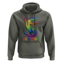 Alligaytor LGBTQ Pride Graphic Hoodie Queer Reptile Lovers