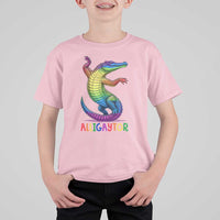 Alligaytor LGBTQ Pride Graphic T Shirt For Kid Queer Reptile Lovers