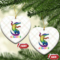 Alligaytor LGBTQ Pride Graphic Ceramic Ornament Queer Reptile Lovers