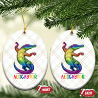 Alligaytor LGBTQ Pride Graphic Ceramic Ornament Queer Reptile Lovers