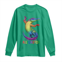 Alligaytor LGBTQ Pride Graphic Long Sleeve Shirt Queer Reptile Lovers