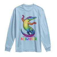 Alligaytor LGBTQ Pride Graphic Long Sleeve Shirt Queer Reptile Lovers