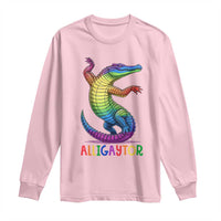 Alligaytor LGBTQ Pride Graphic Long Sleeve Shirt Queer Reptile Lovers